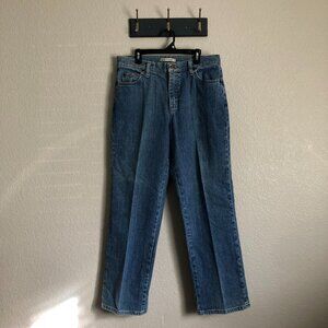 Lee Blue Denim Relaxed Straight Leg Jeans Women's 10 Short Country Western Mom